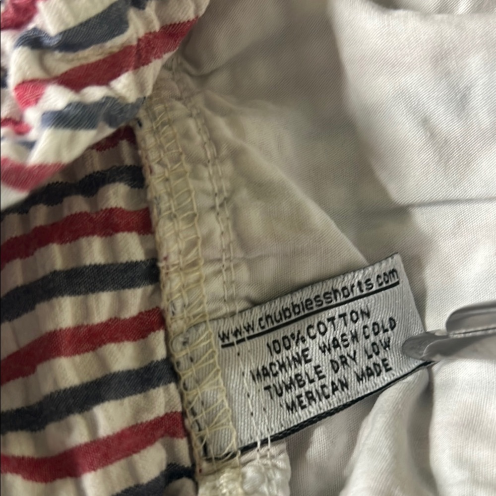 Chubbies The 508’s‎ Seersucker Shorts Red White Blue Stripe Patriotic Medium 5" - Picture 11 of 12